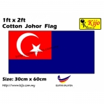 30cm X 60cm Cotton Johor Flag